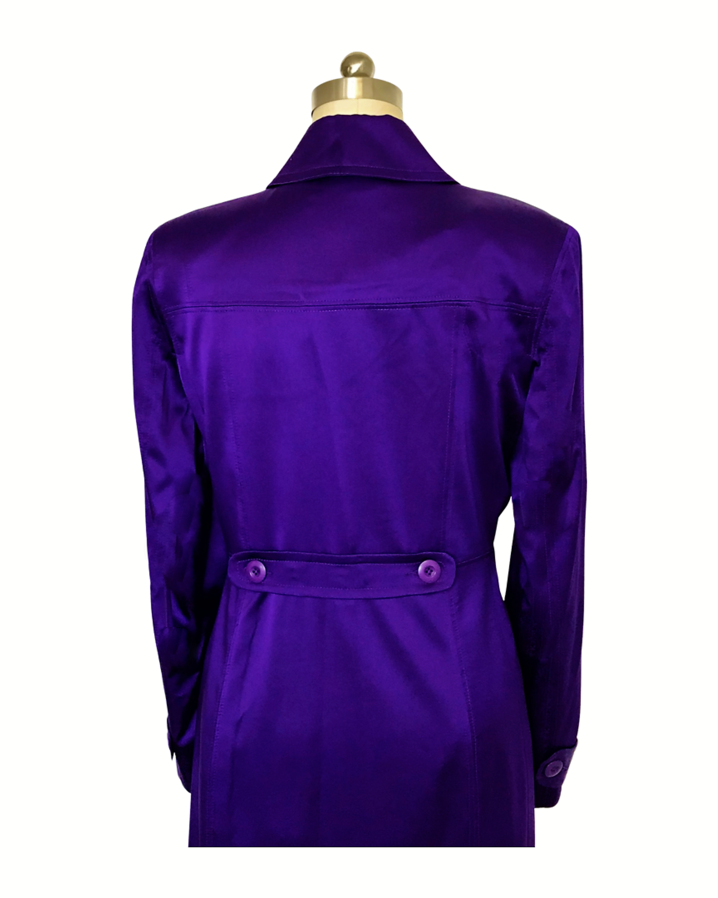 Violet Silk Satin Opera Coat - (50% OFF )