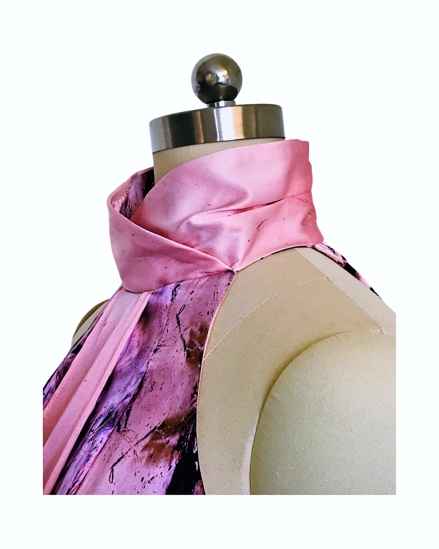 Pink Amythyst Print High neck Dress - (50%OFF)