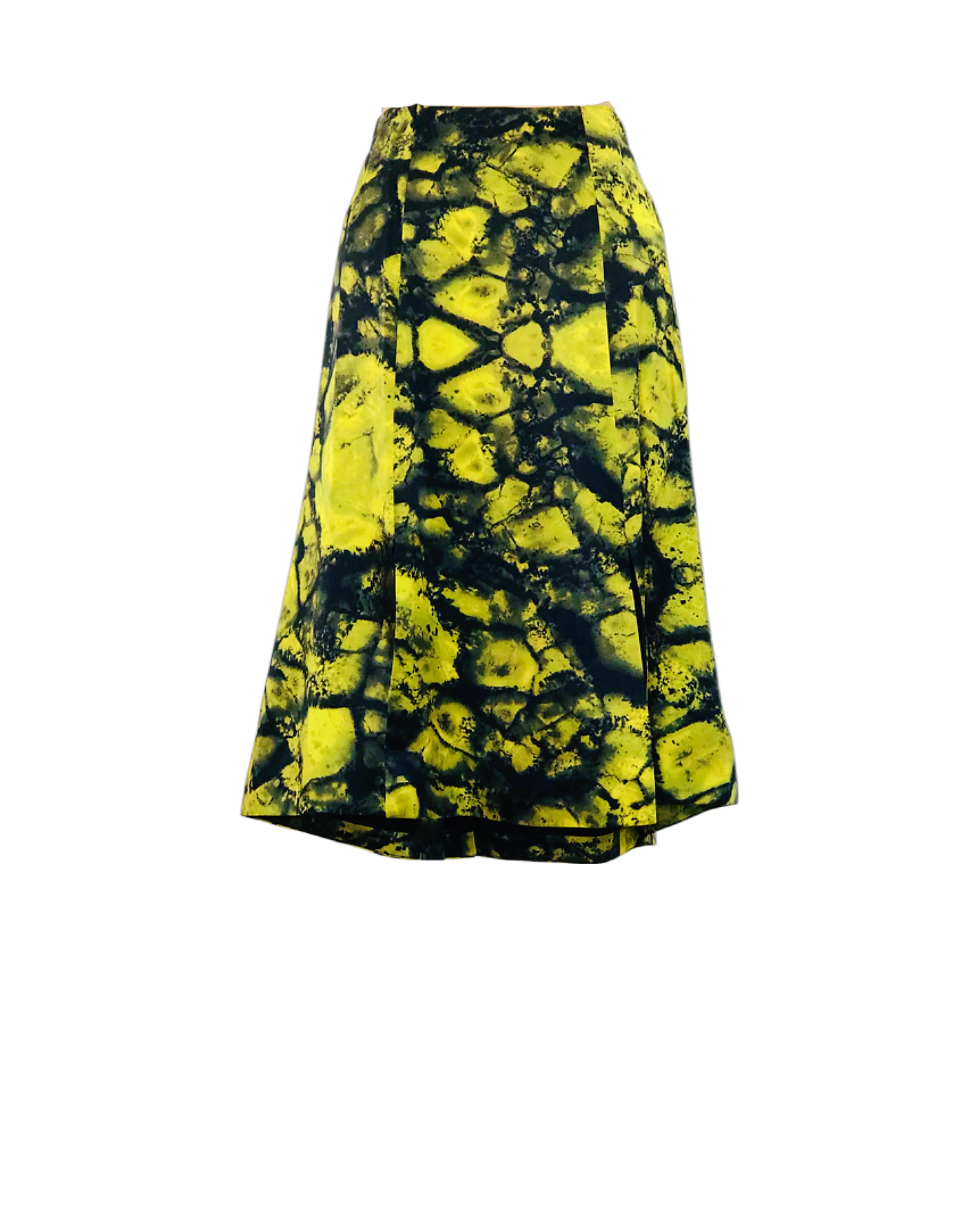 Citron print Silk Satin split skirt - ( 50% OFF )