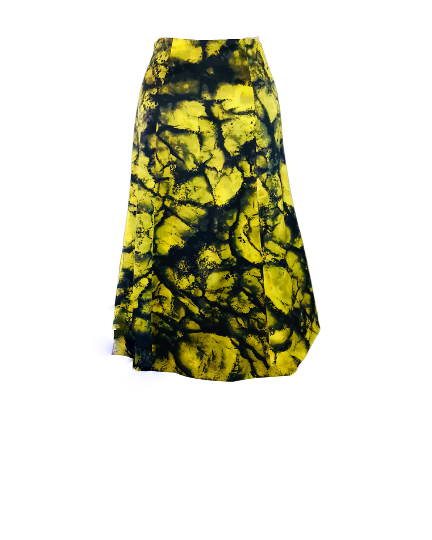 Citron print Silk Satin split skirt - ( 50% OFF )