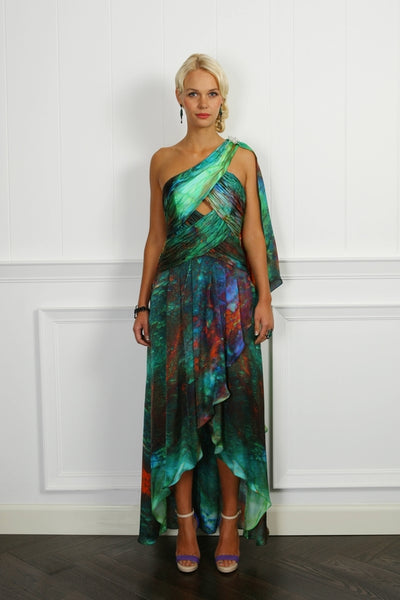 Jewel Silk Chiffon Dress - ( 50% OFF )