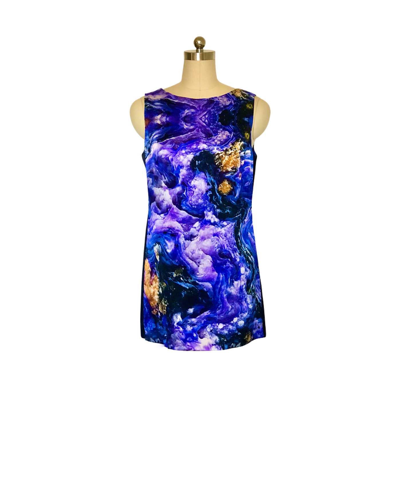 Violet print Silk Satin Tank top - ( 50% OFF )