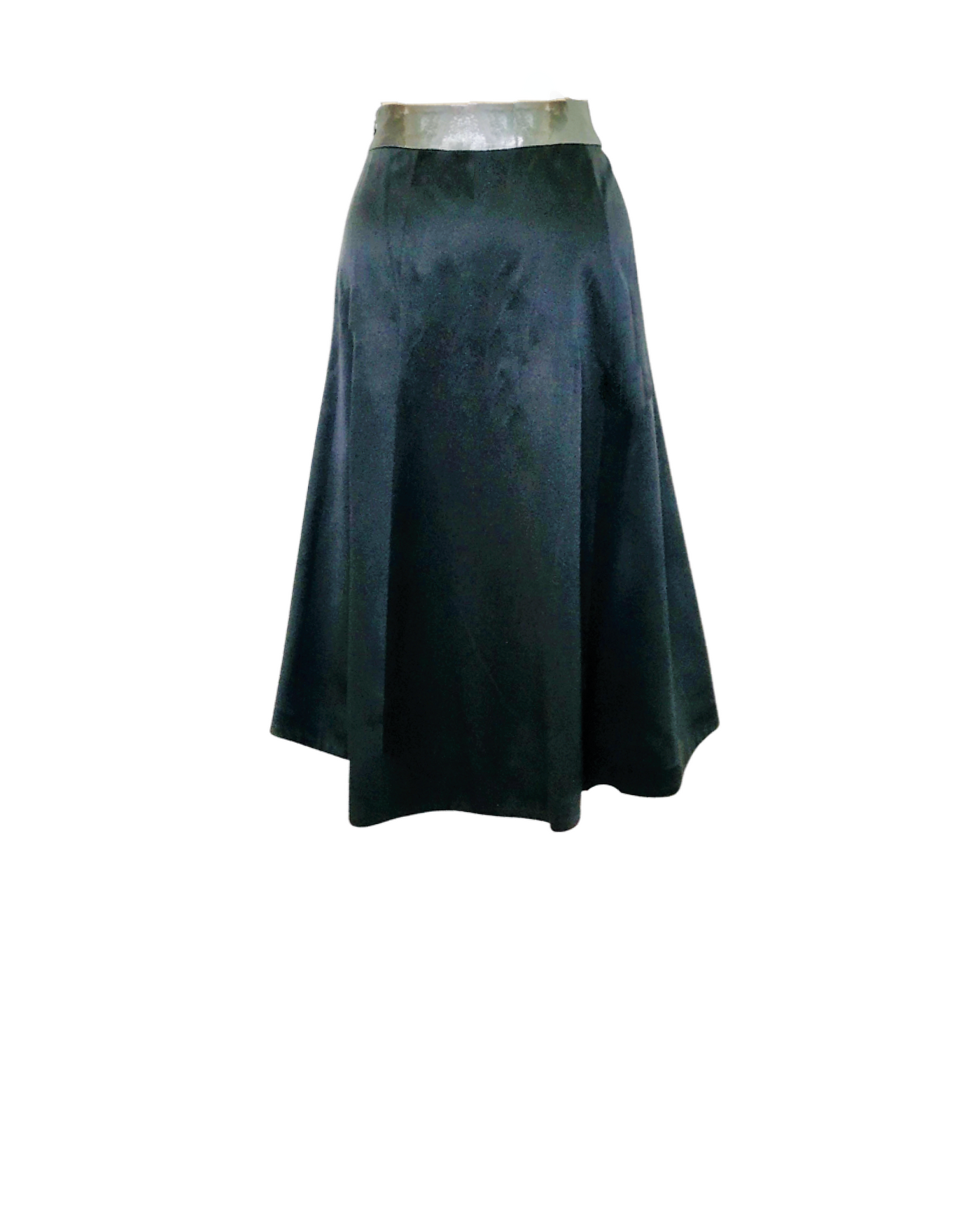 Black silk Satin High Low skirt - ( 50% OFF )