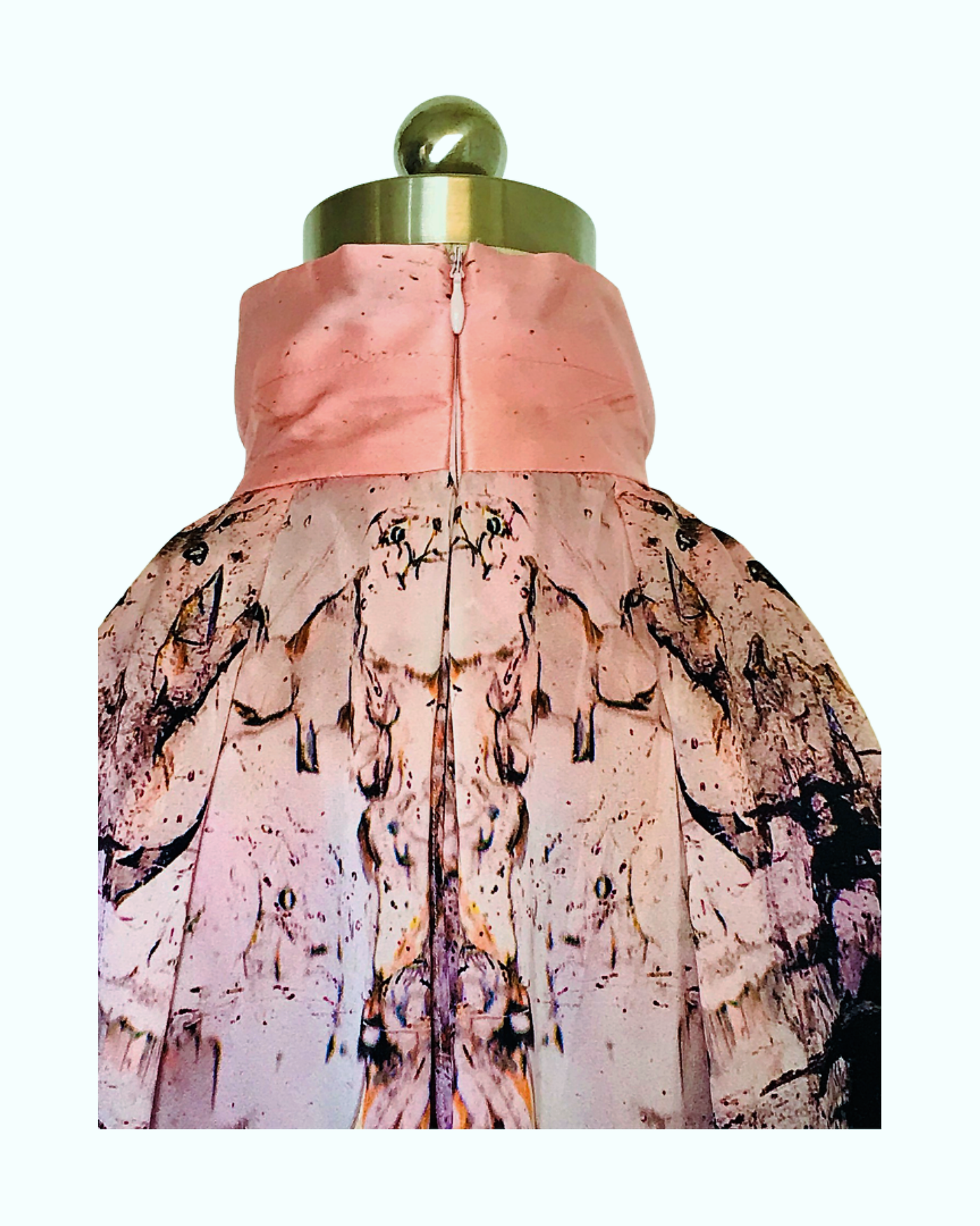 Pink Amythyst Print High neck Dress - (50%OFF)
