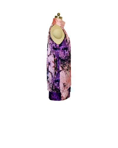 Pink Amythyst Print High neck Dress - (50%OFF)