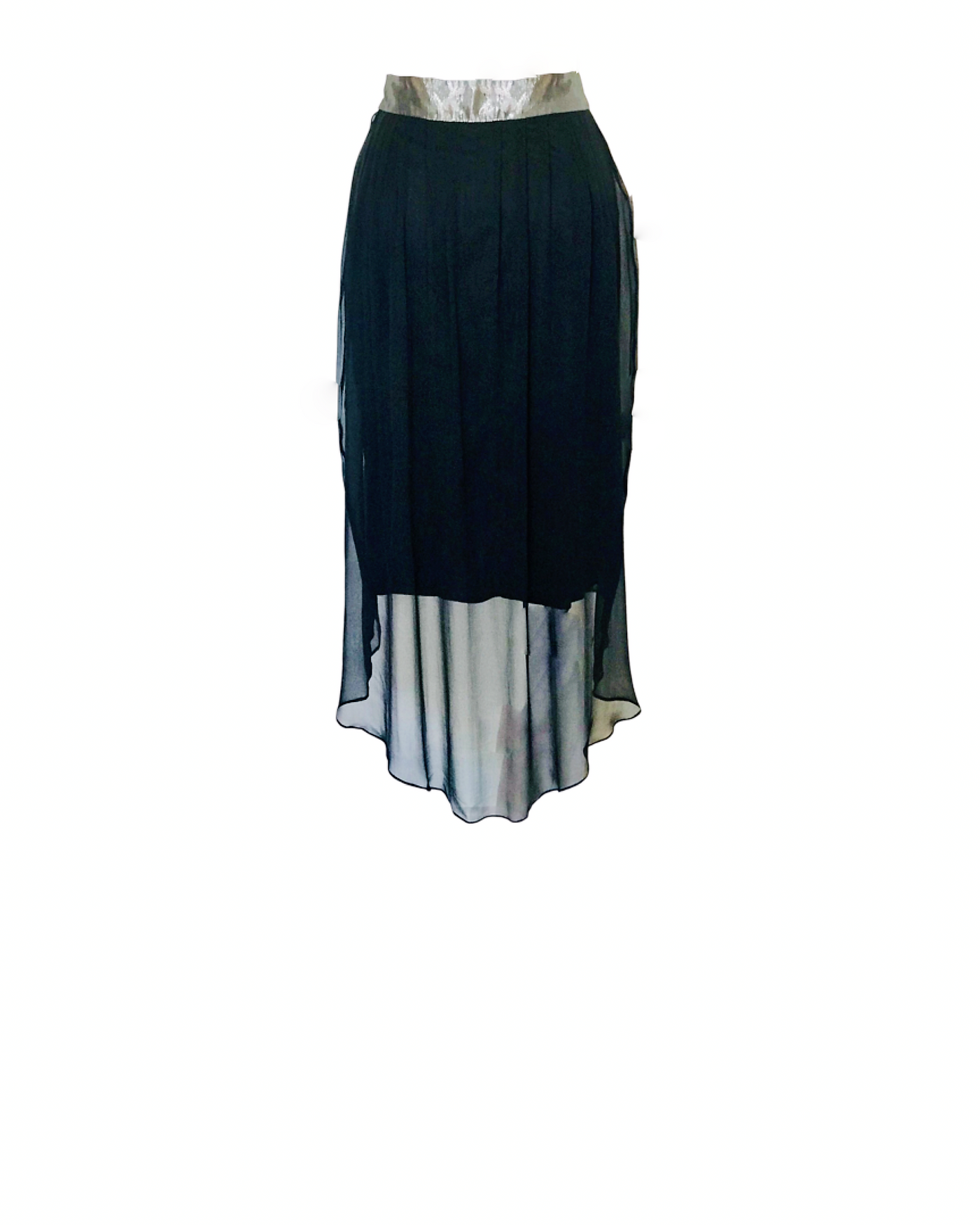 Black Wrap Silk chiffon skirt - ( 50% OFF )