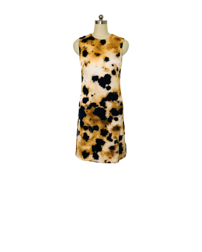 Animal Print Silk Satin Shift Dress - (50%OFF)