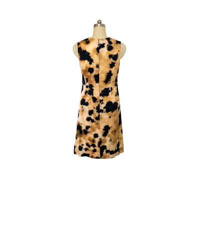Animal Print Silk Satin Shift Dress - (50%OFF)