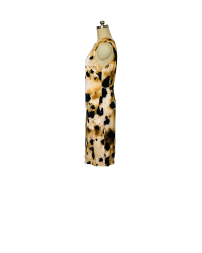 Animal Print Silk Satin Shift Dress - (50%OFF)