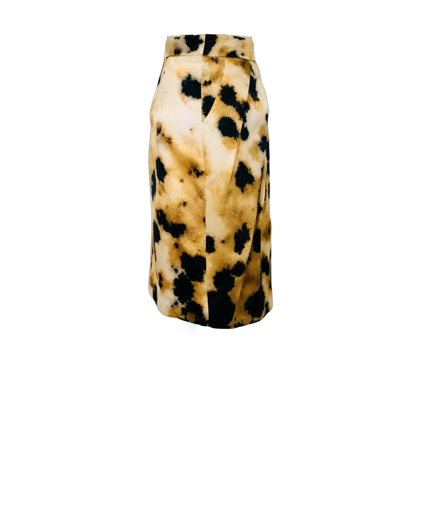 Animal Print Pleated Wrap Skirt - ( 50% OFF )