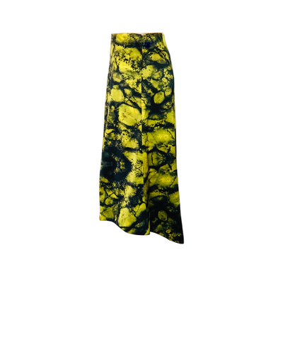 Citron print Silk Satin split skirt - ( 50% OFF )