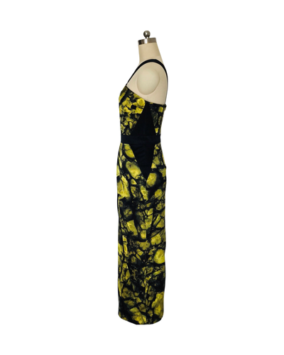 Citron Print Silk Satin Gown - (50%OFF)