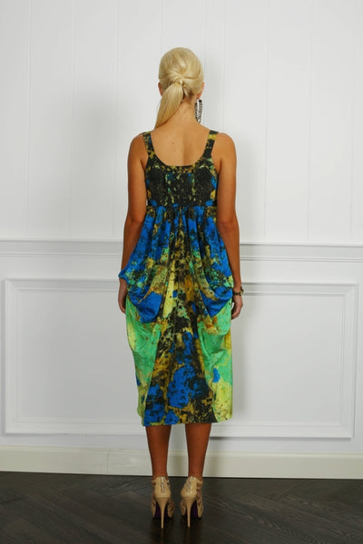Copper Silk Chirimen Dress - ( 50% OFF )