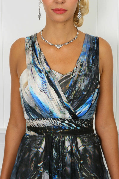 Quartz Silk Chiffon Dress - ( 50% OFF )