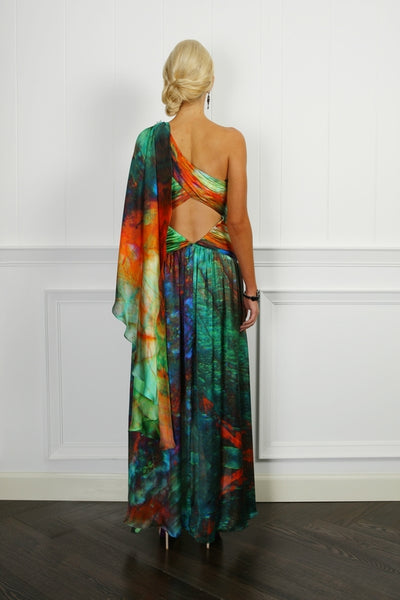 Jewel Silk Chiffon Dress - ( 50% OFF )