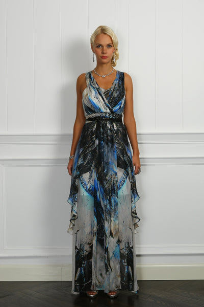 Quartz Silk Chiffon Dress - ( 50% OFF )