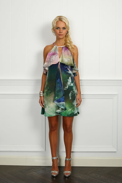 Splash Silk Chirimen Dress - ( 50% OFF )